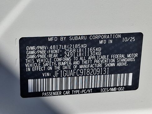 Used 2026 Subaru Impreza 2.0i Sport AWD/4WD image 26