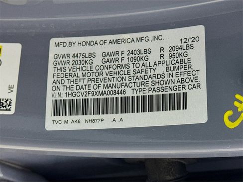 Used 2021 Honda Accord Touring image 32