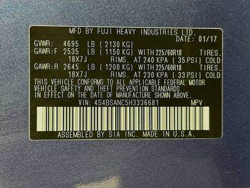 Used 2017 Subaru Outback 2.5i Limited AWD/4WD image 36