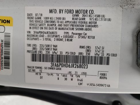 Used 2018 Ford Fusion SE w/ Fusion SE Technology Package FWD image 33