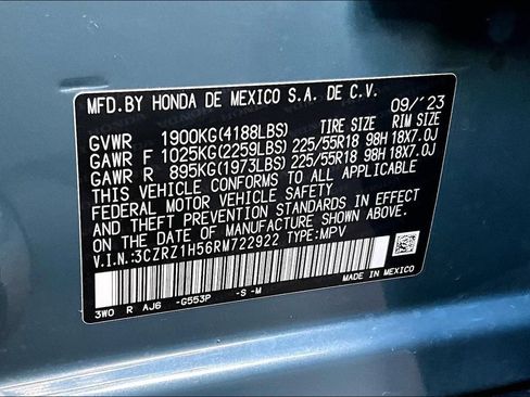 Certified 2024 Honda HR-V Sport image 15