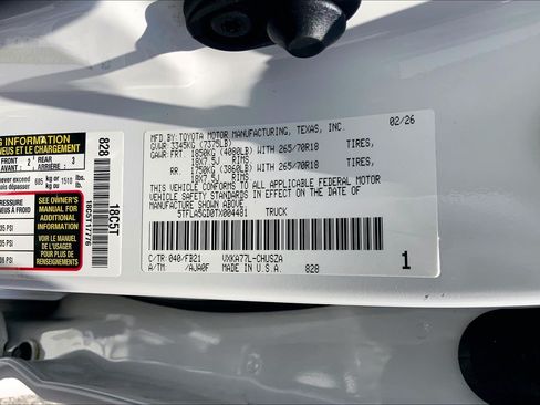New 2026 Toyota Tundra SR5 AWD/4WD image 17