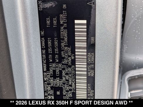 New 2026 Lexus RX 350h w/ Convenience Package image 19