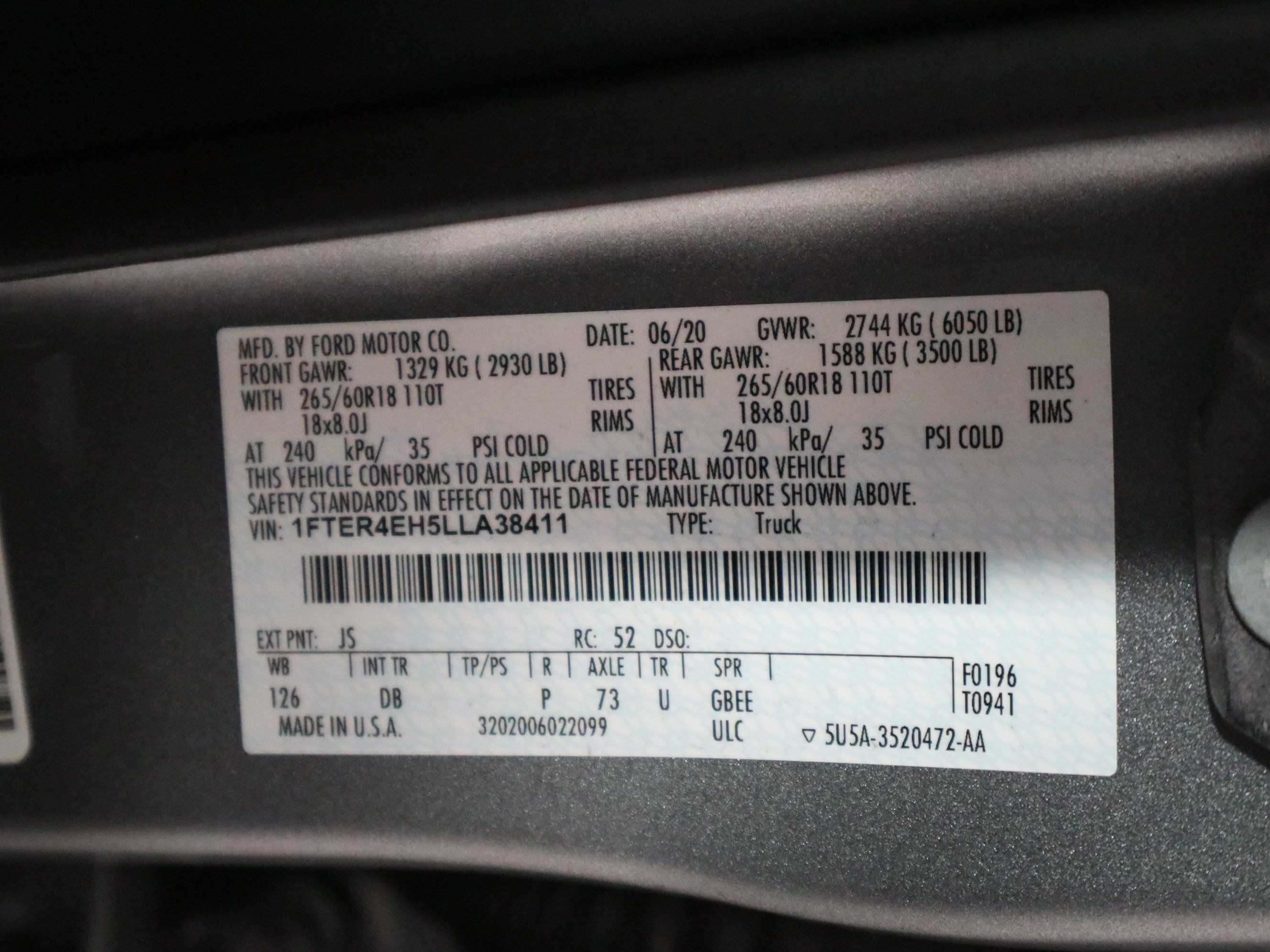 Used 2020 Ford Ranger Lariat w/ Technology Package RWD image 37