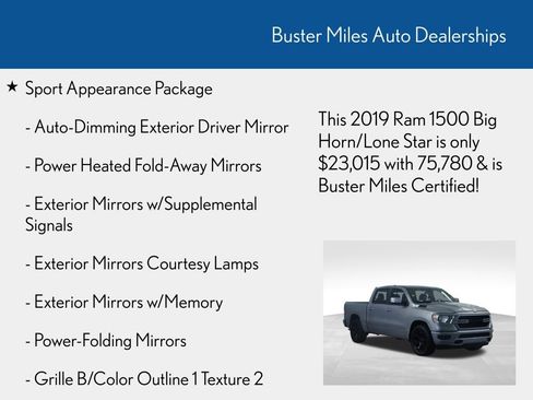 Used 2019 RAM 1500 Big Horn RWD image 6