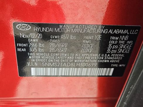 Used 2020 Hyundai Santa Fe SE FWD image 29