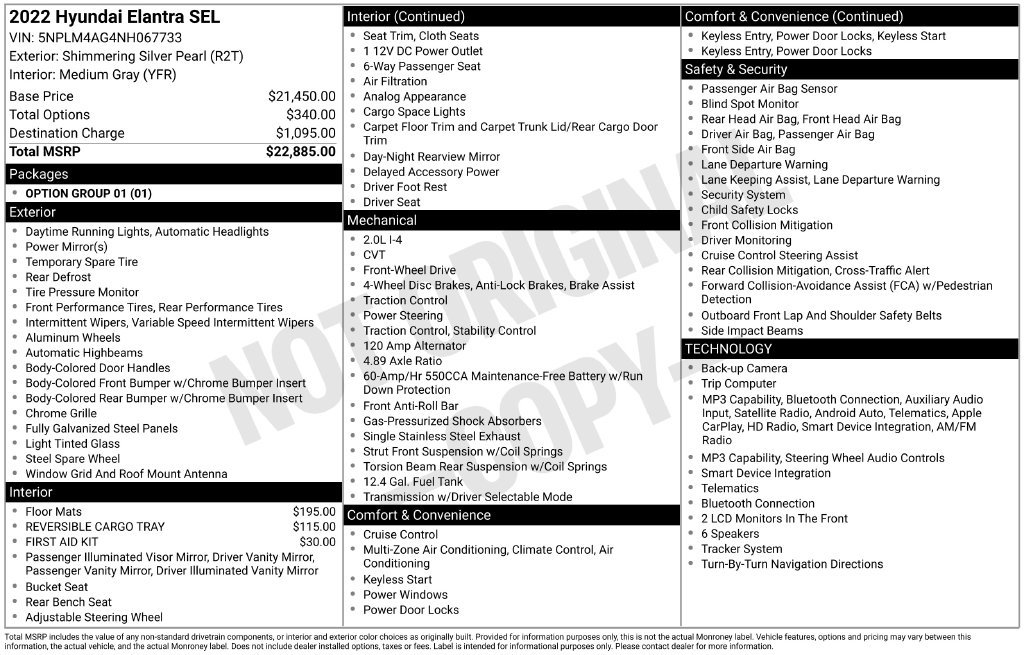 Certified 2022 Hyundai Elantra SEL FWD image 30