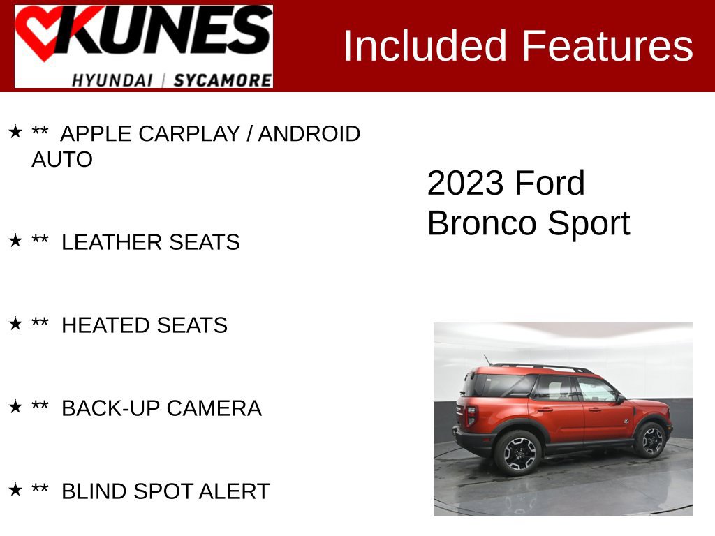Used 2023 Ford Bronco Sport Outer Banks w/ Tech Package AWD/4WD image 2