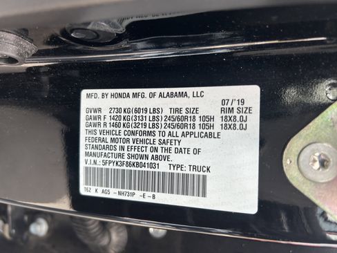 Used 2019 Honda Ridgeline Black Edition image 14