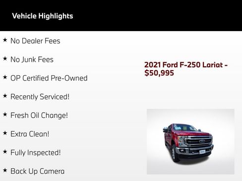 Used 2021 Ford F250 Lariat w/ Chrome Package AWD/4WD image 44