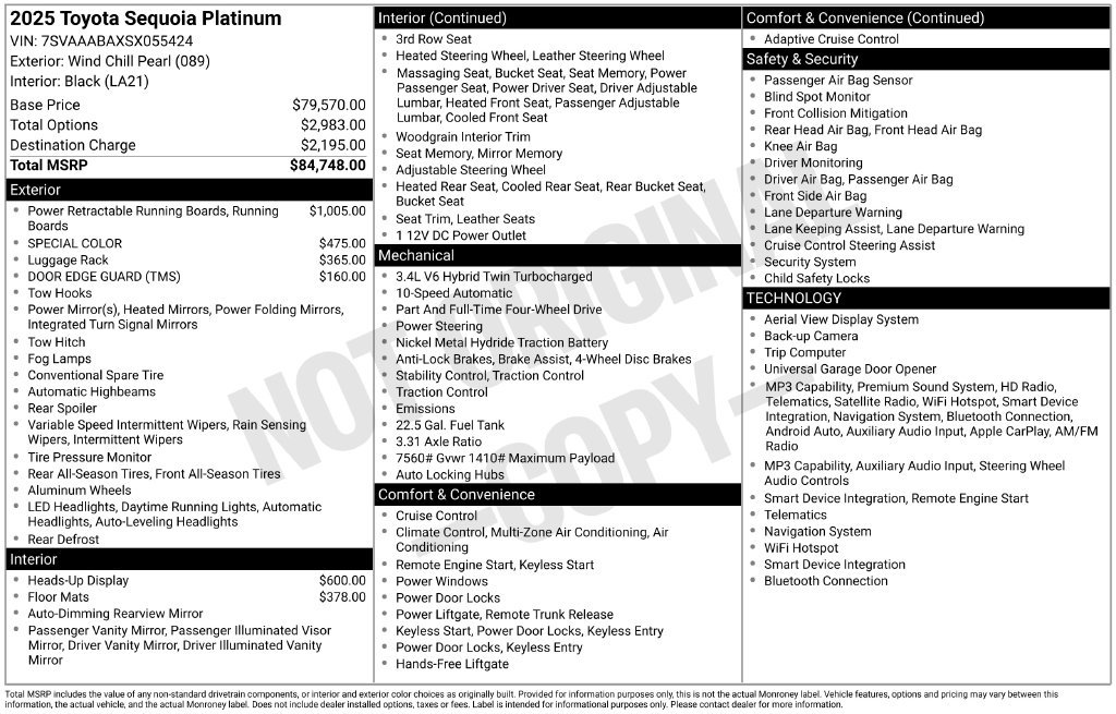 Used 2025 Toyota Sequoia Platinum AWD/4WD image 39