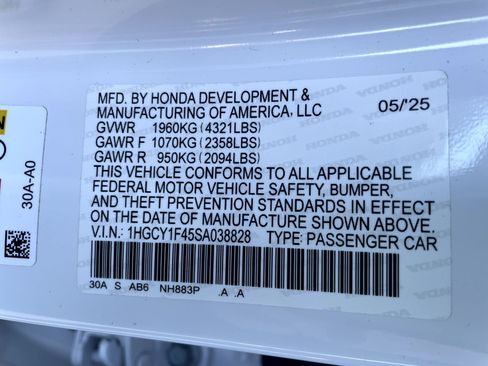 Certified 2025 Honda Accord SE image 22