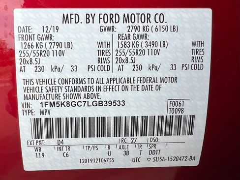 Used 2020 Ford Explorer ST w/ Premium Technology Package AWD/4WD image 57