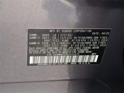 Used 2022 Subaru Ascent Limited w/ Technology Package image 32