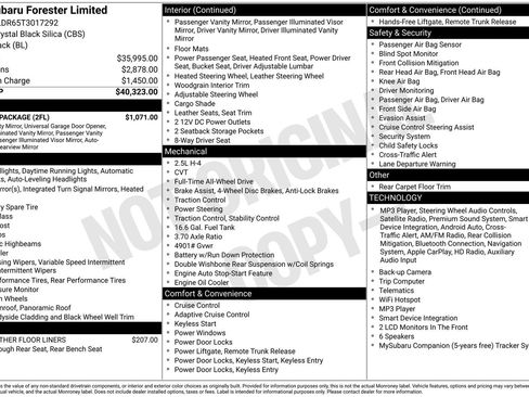 Used 2026 Subaru Forester Limited w/ Limited Package AWD/4WD image 2