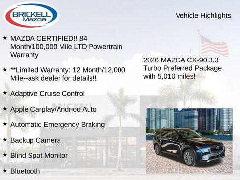 Used 2026 MAZDA CX-90 3.3 Turbo w/ Preferred Package AWD/4WD image 17