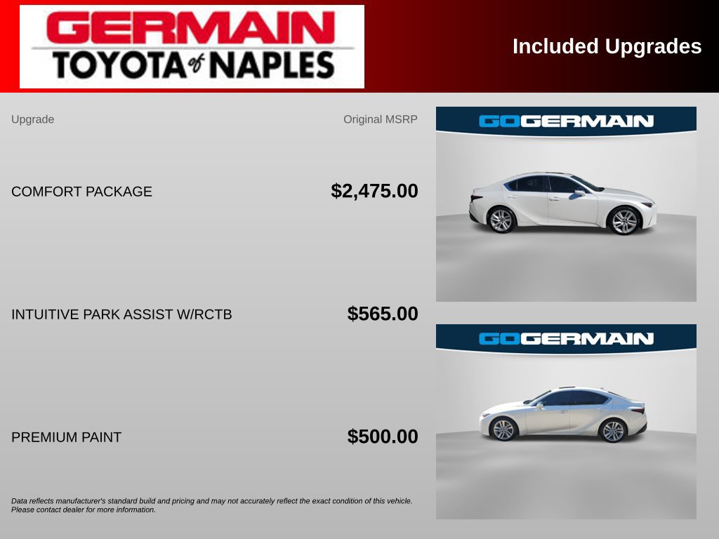 Used 2024 Lexus IS 300 w/ Comfort Package RWD image 5
