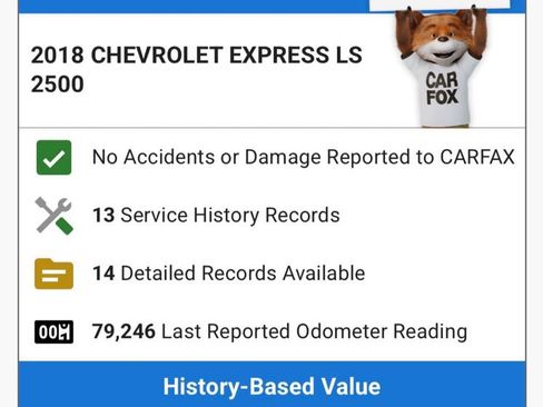 Used 2018 Chevrolet Express 2500 LS w/ Driver Convenience Package RWD image 2