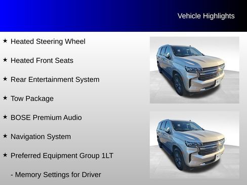 Used 2021 Chevrolet Tahoe LT w/ Luxury Package image 8