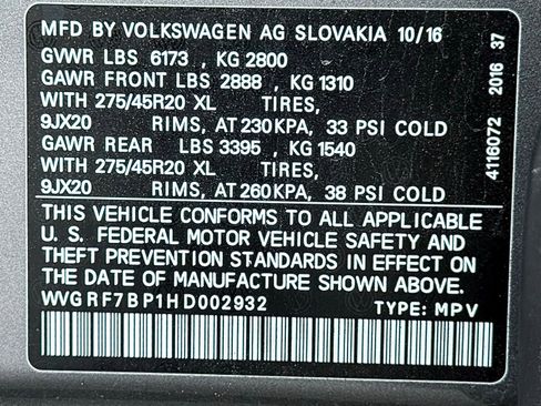 Used 2017 Volkswagen Touareg Wolfsburg Edition image 49