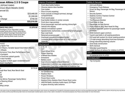 Used 2010 Nissan Altima 2.5 S w/ Convenience Pkg FWD image 3