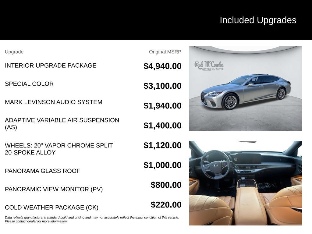 Used 2024 Lexus LS 500 w/ Interior Upgrade Package RWD image 5