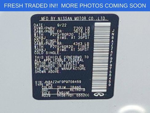 Used 2023 INFINITI QX80 Luxe w/ Cargo Package RWD image 40