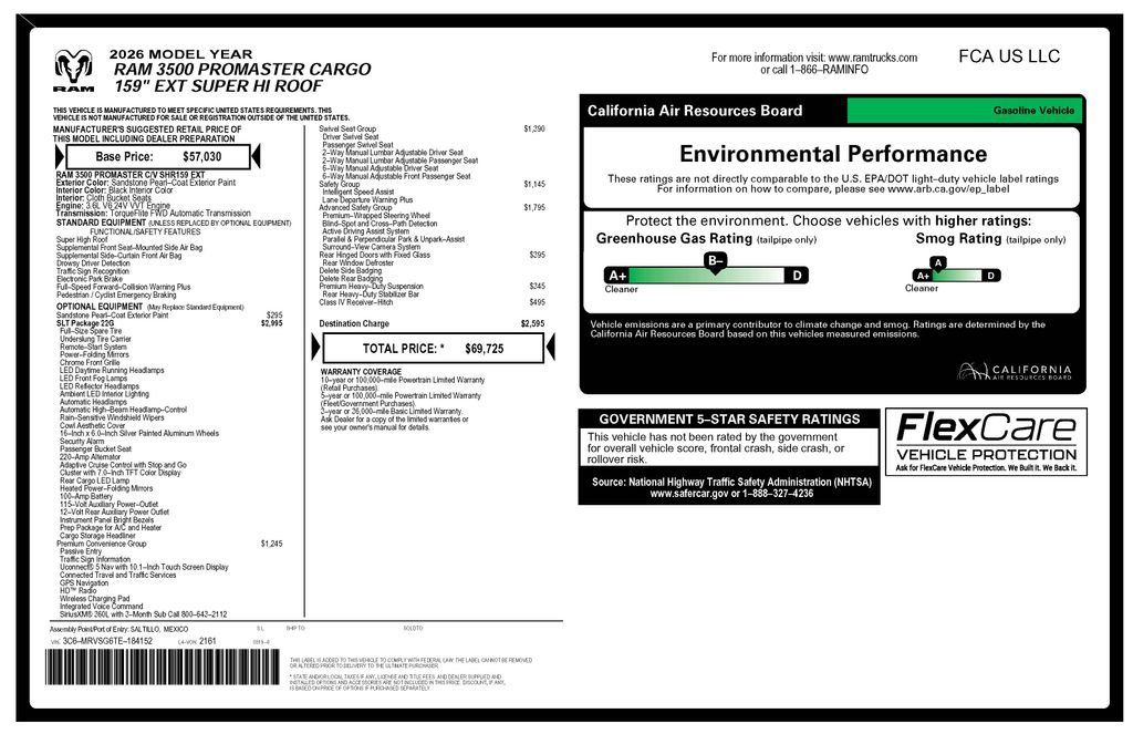 Used 2026 RAM ProMaster 3500 w/ Quick Order Package 22G SLT FWD image 4