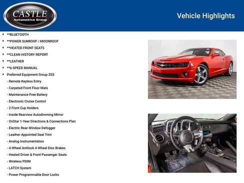 Used 2010 Chevrolet Camaro SS w/ LPO, Ground Effects Package image 3