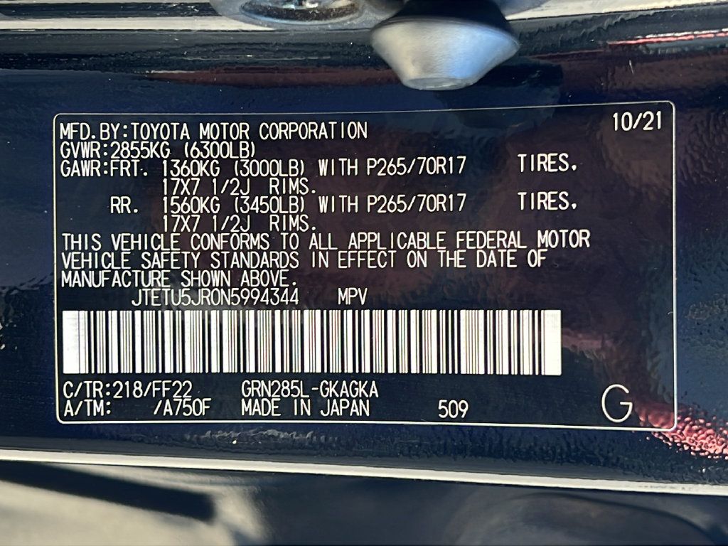 Used 2022 Toyota 4Runner Trail Special Edition AWD/4WD image 22