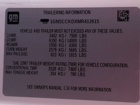 Used 2021 Chevrolet Suburban LT RWD image 59