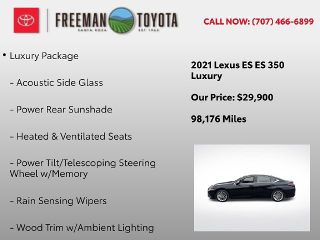 Used 2021 Lexus ES 350 w/ Accessory Package 2 FWD image 5