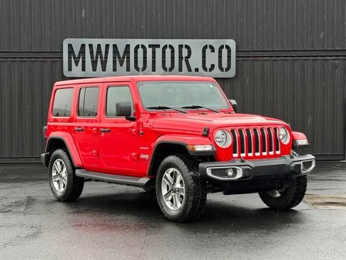 Used 2021 Jeep Wrangler Unlimited Sahara w/ Uconnect 4C Nav & Sound Group AWD/4WD image 1
