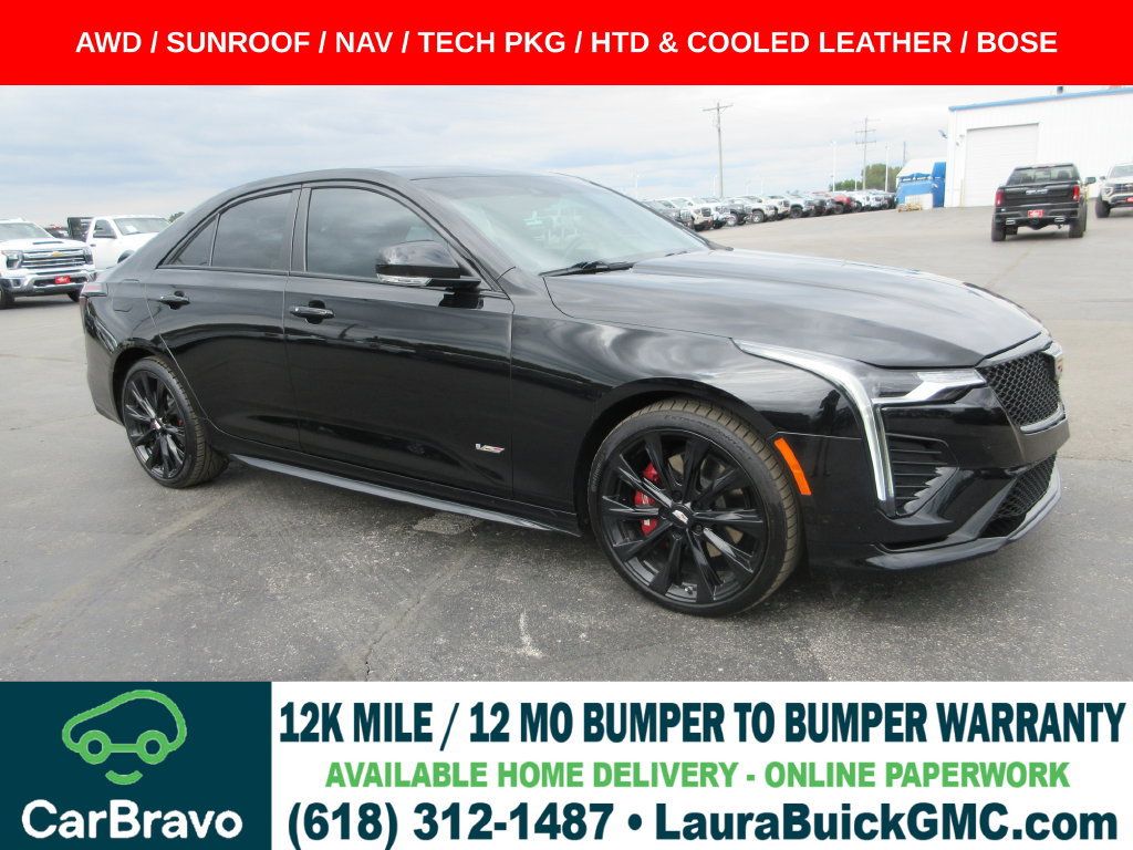 Certified 2021 Cadillac CT4 V w/ Technology Package AWD/4WD image 1