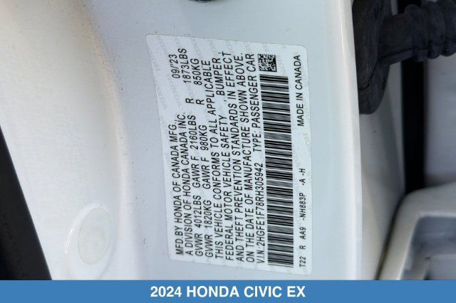 Certified 2024 Honda Civic EX image 30