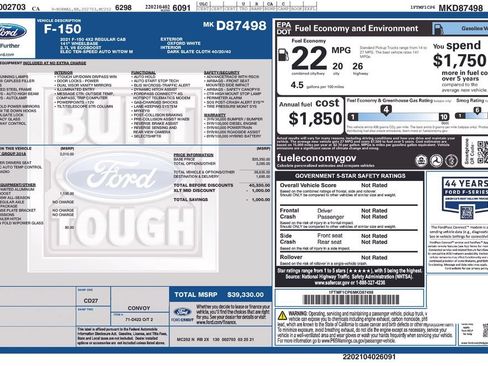 Certified 2021 Ford F150 XLT w/ Equipment Group 301A Mid RWD image 3
