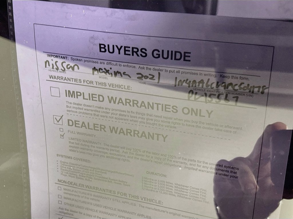 Used 2021 Nissan Maxima 3.5 SV w/ Floor Mat Group FWD image 24