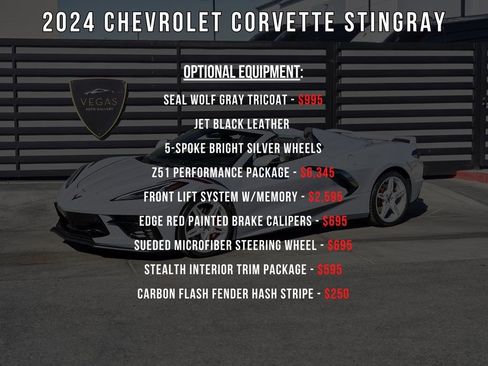 Used 2024 Chevrolet Corvette Stingray Premium Conv w/ Z51 Performance Package image 5