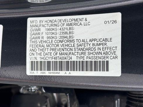Certified 2026 Honda Accord SE image 27