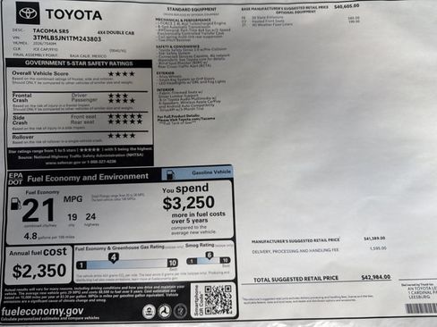 New 2026 Toyota Tacoma SR5 AWD/4WD image 24