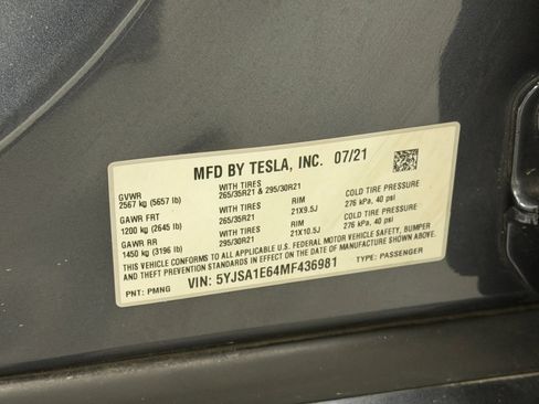 Used 2021 Tesla Model S Plaid AWD/4WD image 52