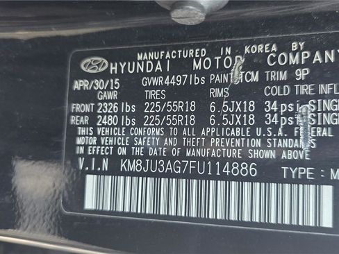 Used 2015 Hyundai Tucson Limited w/ Option Group 03 FWD image 16