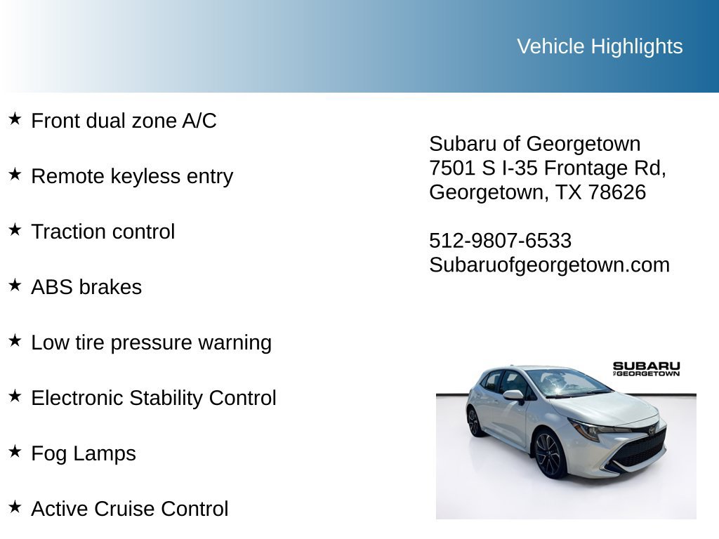 Used 2019 Toyota Corolla XSE FWD image 9