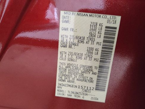 Used 2018 Nissan Murano SV FWD image 33