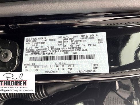 New 2025 Ford F150 STX w/ Equipment Group 200A image 13