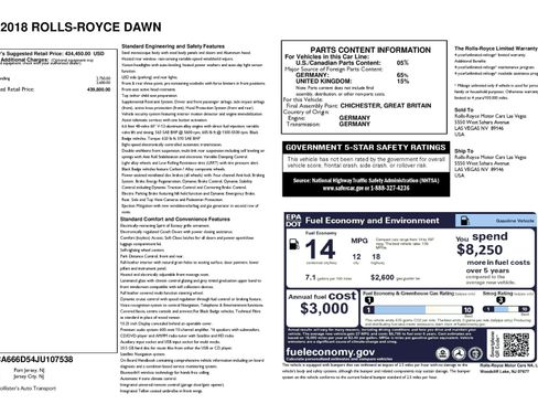 Certified 2018 Rolls-Royce Dawn image 47