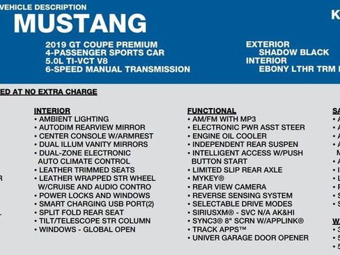 Used 2019 Ford Mustang GT Premium w/ GT Performance Package image 16