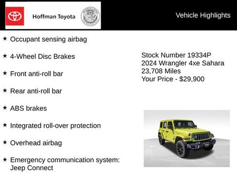 Used 2024 Jeep Wrangler Unlimited Sahara AWD/4WD image 20
