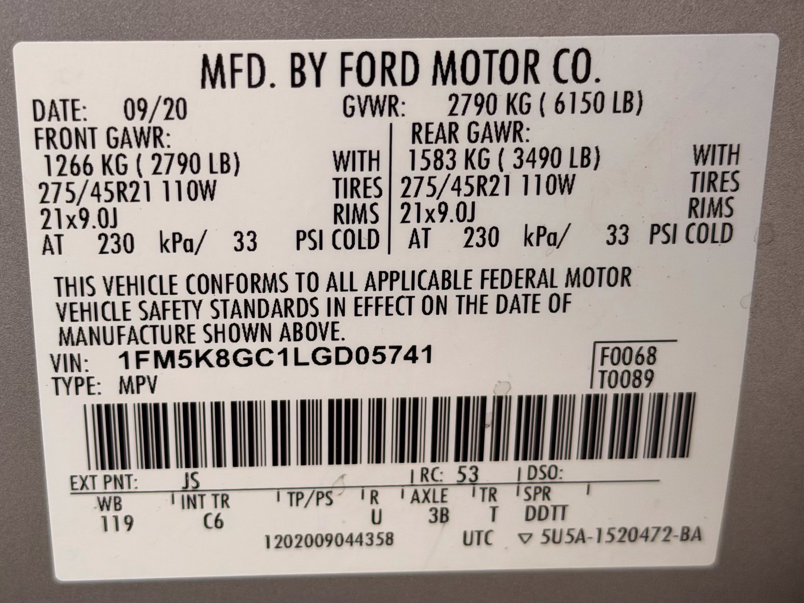 Used 2020 Ford Explorer ST w/ ST Street Pack AWD/4WD image 62