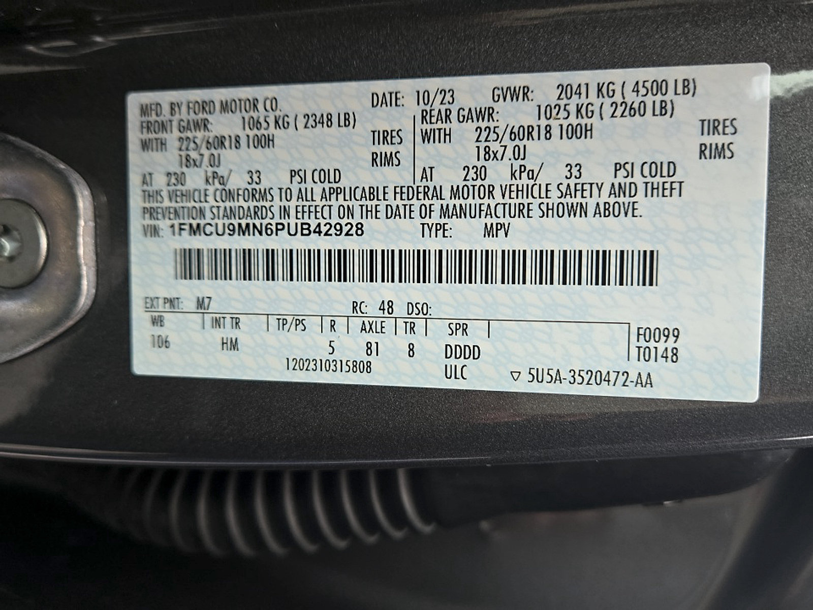 Certified 2023 Ford Escape ST-Line w/ Tech Pack #1 AWD/4WD image 25